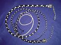Black and White set of 16 plait signal and 5ft bullwhip F